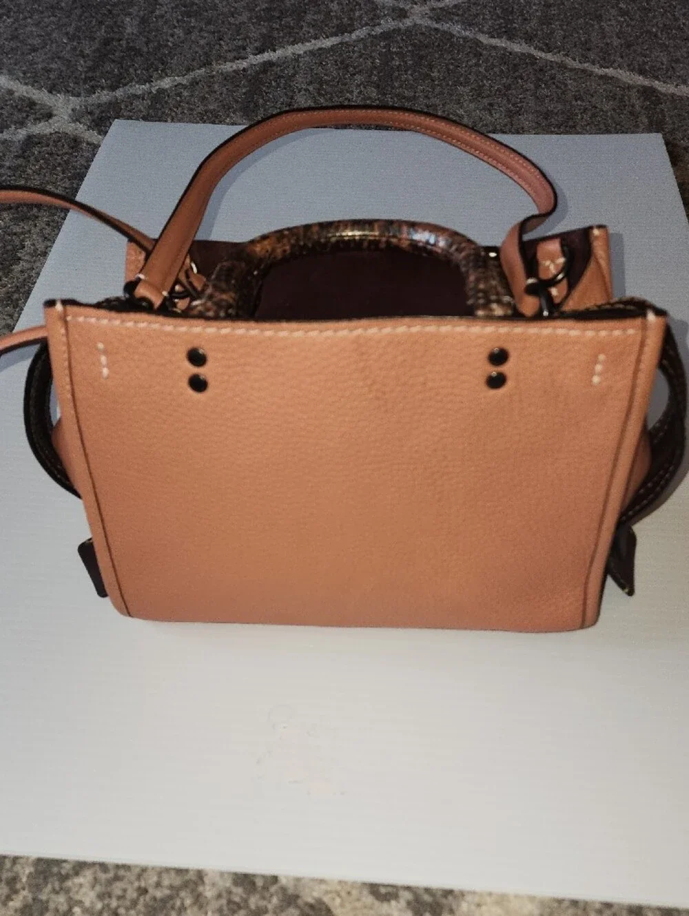 Coach 1941 Rogue 25  In Melon. Pebbled Leather with Genuine Snakeskin Handles.